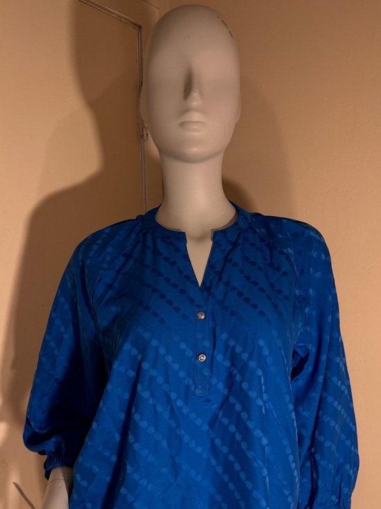 Karl Lagerfeld Tops - Karl Lagerfeld Royal Blue Button-Front Tunic